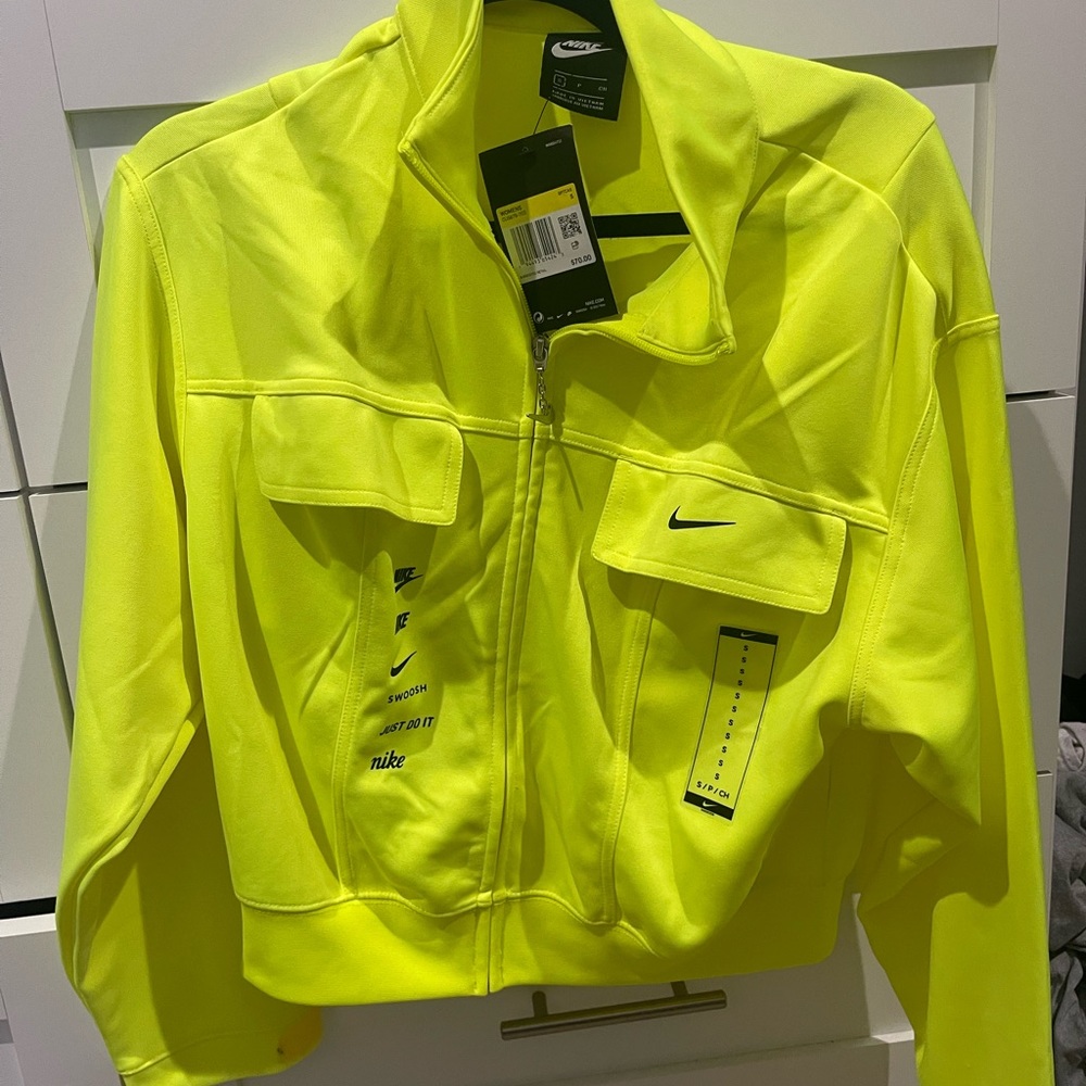 Nike lime green zip up
